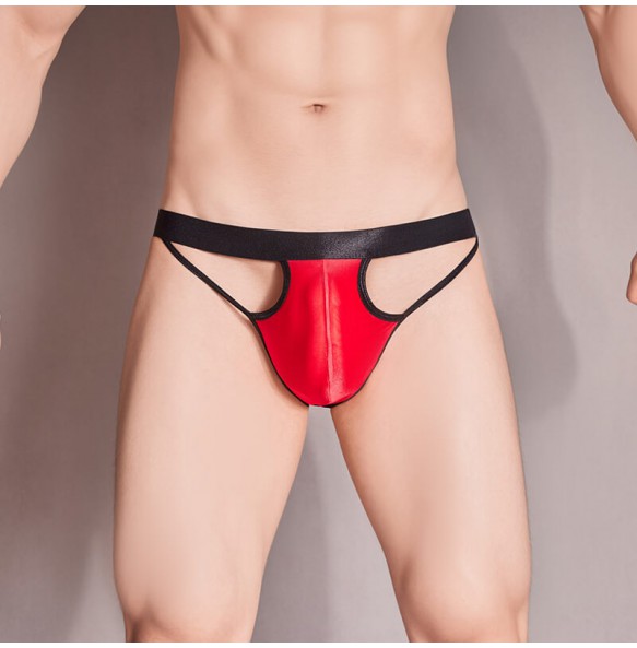 Feeetmoi - Men's Hollow-Out Buttocks Underwear (Red)